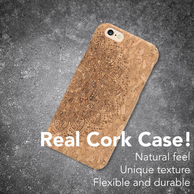 NALIA Kork Hülle kompatibel mit iPhone 6 6S, Natur-Holz Look Handyhülle Handy-Tasche Dünnes Ultra-Slim Hardcase Schutz Etui Backcover Bumper Cover Case Schutzhülle NALIA Protective Hülle