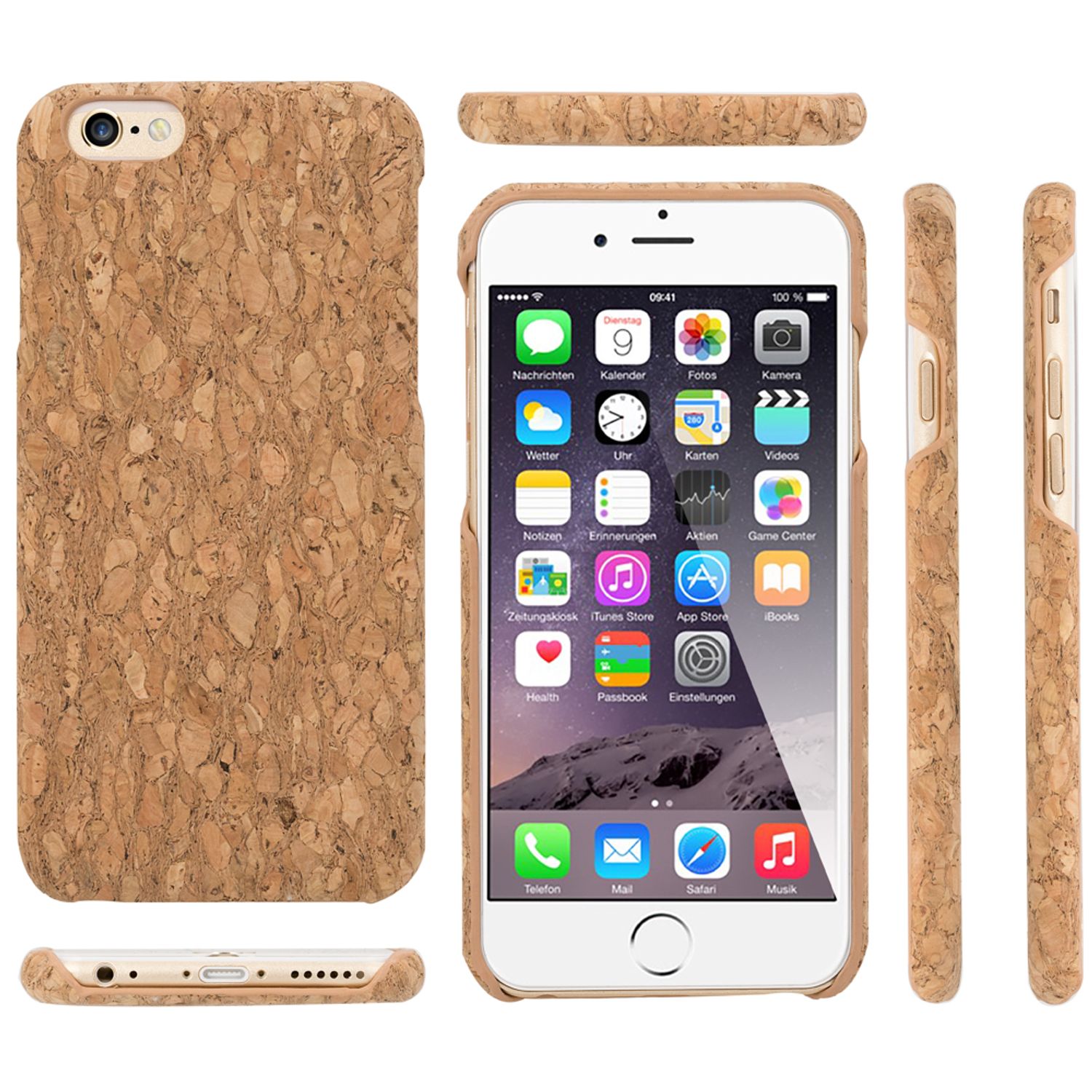 Apple iPhone 6 6s Kork Handy Hülle von NALIA, Holz Look Case Cover Schutzhülle NALIA