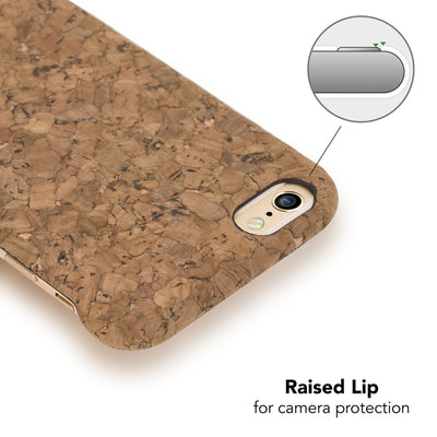 NALIA Kork Hülle kompatibel mit iPhone 6 6S, Natur-Holz Look Handyhülle Handy-Tasche Dünnes Ultra-Slim Hardcase Schutz Etui Backcover Bumper Cover Case Schutzhülle Grey Cork NALIA Protective Hülle