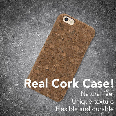 NALIA Kork Hülle kompatibel mit iPhone 6 6S, Natur-Holz Look Handyhülle Handy-Tasche Dünnes Ultra-Slim Hardcase Schutz Etui Backcover Bumper Cover Case Schutzhülle Grey Cork NALIA Protective Hülle