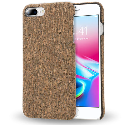 NALIA Kork Hülle kompatibel mit iPhone 8 Plus / 7 Plus, Natur-Holz Look Handyhülle Handy-Tasche Dünnes Ultra-Slim Hardcase Schutz Etui Back-Cover Bumper Case Schutzhülle NALIA Protective Hülle