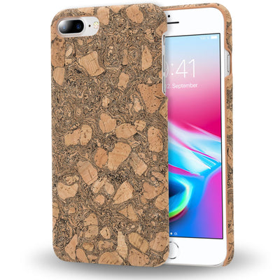 NALIA Kork Hülle kompatibel mit iPhone 8 Plus / 7 Plus, Natur-Holz Look Handyhülle Handy-Tasche Dünnes Ultra-Slim Hardcase Schutz Etui Back-Cover Bumper Case Schutzhülle NALIA Protective Hülle