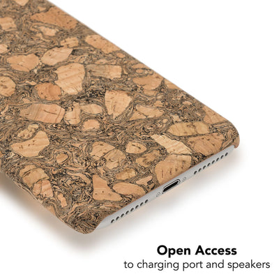 NALIA Kork Hülle kompatibel mit iPhone 8 Plus / 7 Plus, Natur-Holz Look Handyhülle Handy-Tasche Dünnes Ultra-Slim Hardcase Schutz Etui Back-Cover Bumper Case Schutzhülle NALIA Protective Hülle