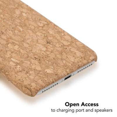 NALIA Kork Hülle kompatibel mit iPhone 8 Plus / 7 Plus, Natur-Holz Look Handyhülle Handy-Tasche Dünnes Ultra-Slim Hardcase Schutz Etui Back-Cover Bumper Case Schutzhülle Light Cork Pattern NALIA Protective Hülle