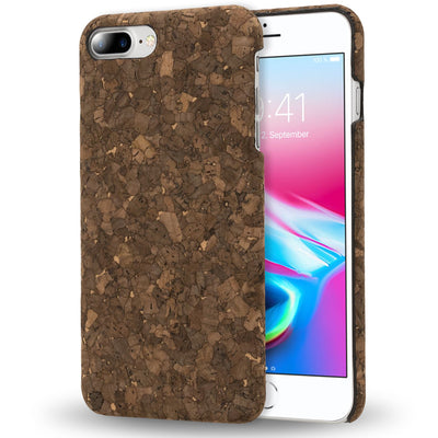 NALIA Kork Hülle kompatibel mit iPhone 8 Plus / 7 Plus, Natur-Holz Look Handyhülle Handy-Tasche Dünnes Ultra-Slim Hardcase Schutz Etui Back-Cover Bumper Case Schutzhülle Cork Mandala NALIA Protective Hülle