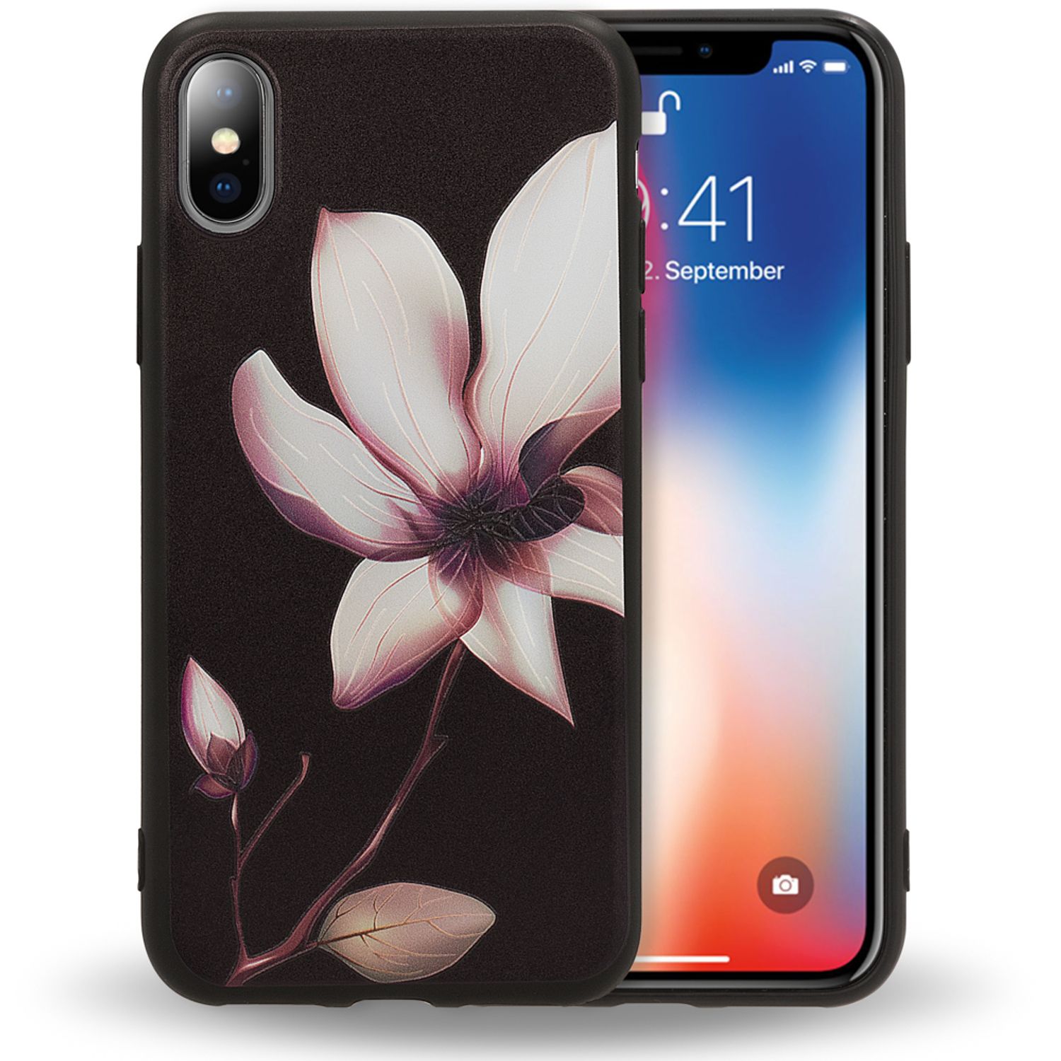NALIA Hülle für Apple iPhone X XS, Slim Silikon Motiv Case Schutz Cover Bumper