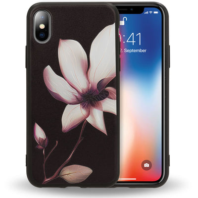 NALIA Handyhülle kompatibel mit iPhone X XS, Ultra-Slim TPU Hülle Silikon Motiv Case Cover Gummi Schutzhülle Dünn, Etui Handy-Tasche Backcover Phone Skin Bumper Cherry Blossom NALIA SlimFit Hülle