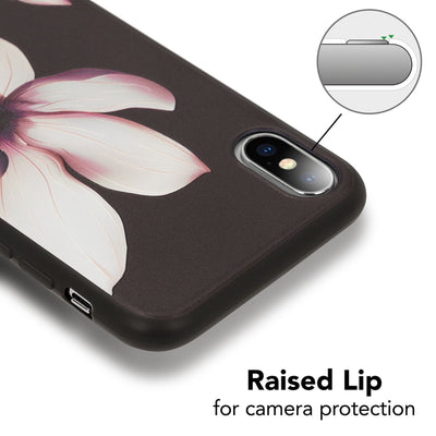 NALIA Handyhülle kompatibel mit iPhone X XS, Ultra-Slim TPU Hülle Silikon Motiv Case Cover Gummi Schutzhülle Dünn, Etui Handy-Tasche Backcover Phone Skin Bumper Cherry Blossom NALIA SlimFit Hülle