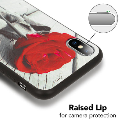 NALIA Handyhülle kompatibel mit iPhone X XS, Ultra-Slim TPU Hülle Silikon Motiv Case Cover Gummi Schutzhülle Dünn, Etui Handy-Tasche Backcover Phone Skin Bumper Cherry Blossom NALIA SlimFit Hülle