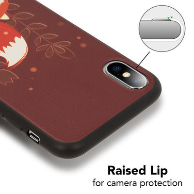 NALIA Handyhülle kompatibel mit iPhone X XS, Ultra-Slim TPU Hülle Silikon Motiv Case Cover Gummi Schutzhülle Dünn, Etui Handy-Tasche Backcover Phone Skin Bumper Squirrel NALIA SlimFit Hülle