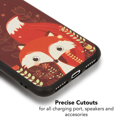 NALIA Handyhülle kompatibel mit iPhone X XS, Ultra-Slim TPU Hülle Silikon Motiv Case Cover Gummi Schutzhülle Dünn, Etui Handy-Tasche Backcover Phone Skin Bumper Squirrel NALIA SlimFit Hülle