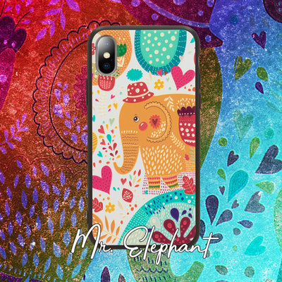 NALIA Handyhülle kompatibel mit iPhone X XS, Ultra-Slim TPU Hülle Silikon Motiv Case Cover Gummi Schutzhülle Dünn, Etui Handy-Tasche Backcover Phone Skin Bumper Elephant NALIA SlimFit Hülle