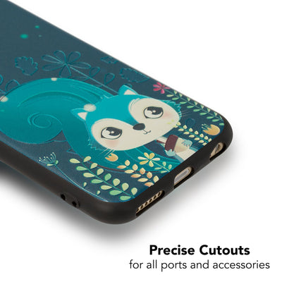 NALIA Handyhülle kompatibel mit iPhone 6 6s, Thin TPU Silikon Motiv Case Cover Gummi Schutzhülle Dünn, Ultra-Slim Etui Handy-Tasche Backcover Phone Bumper Squirrel NALIA SlimFit Hülle