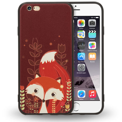 NALIA Handyhülle kompatibel mit iPhone 6 6s, Thin TPU Silikon Motiv Case Cover Gummi Schutzhülle Dünn, Ultra-Slim Etui Handy-Tasche Backcover Phone Bumper Squirrel NALIA SlimFit Hülle