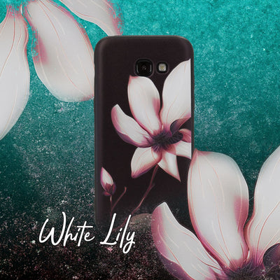 NALIA Handyhülle kompatibel mit Samsung Galaxy A5 (17), Slim TPU Silikon Motiv Case Cover Gummi Schutzhülle Dünn, Ultra-Slim Etui Handy-Tasche Backcover Phone Bumper Cherry Blossom NALIA SlimFit Hülle