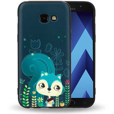 NALIA Handyhülle kompatibel mit Samsung Galaxy A5 (17), Slim TPU Silikon Motiv Case Cover Gummi Schutzhülle Dünn, Ultra-Slim Etui Handy-Tasche Backcover Phone Bumper Squirrel NALIA SlimFit Hülle