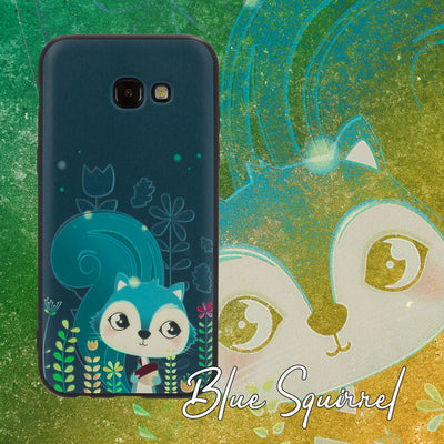 NALIA Handyhülle kompatibel mit Samsung Galaxy A5 (17), Slim TPU Silikon Motiv Case Cover Gummi Schutzhülle Dünn, Ultra-Slim Etui Handy-Tasche Backcover Phone Bumper Squirrel NALIA SlimFit Hülle