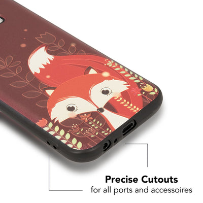 NALIA Handyhülle kompatibel mit Samsung Galaxy A5 (17), Slim TPU Silikon Motiv Case Cover Gummi Schutzhülle Dünn, Ultra-Slim Etui Handy-Tasche Backcover Phone Bumper Forrest Fox NALIA SlimFit Hülle