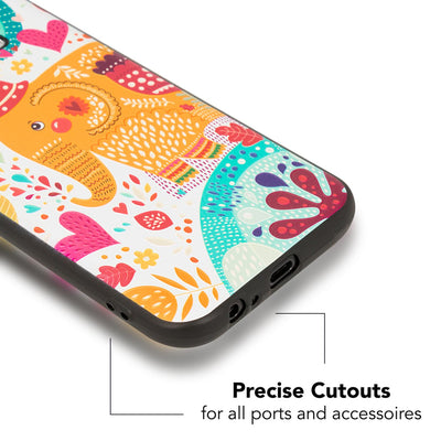 NALIA Handyhülle kompatibel mit Samsung Galaxy A5 (17), Slim TPU Silikon Motiv Case Cover Gummi Schutzhülle Dünn, Ultra-Slim Etui Handy-Tasche Backcover Phone Bumper Elephant NALIA SlimFit Hülle