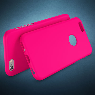 NALIA Neon Silikonhülle für iPhone 6 / 6s – Soft-Touch & Signal-Neon – NEONSHOCK (Matte Schutzhülle) – Marke aus Berlin Pink NALIA Protective Hülle