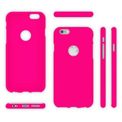 NALIA Neon Silikonhülle für iPhone 6 / 6s – Soft-Touch & Signal-Neon – NEONSHOCK (Matte Schutzhülle) – Marke aus Berlin Pink NALIA Protective Hülle