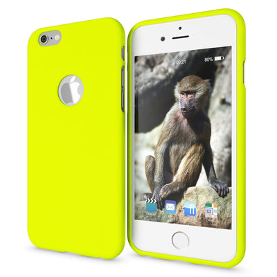 NALIA Neon Silikonhülle für iPhone 6 / 6s – Soft-Touch & Signal-Neon – NEONSHOCK (Matte Schutzhülle) – Marke aus Berlin Gelb NALIA Protective Hülle