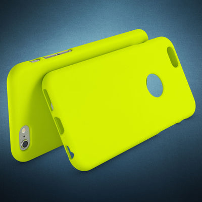 NALIA Neon Silikonhülle für iPhone 6 / 6s – Soft-Touch & Signal-Neon – NEONSHOCK (Matte Schutzhülle) – Marke aus Berlin Gelb NALIA Protective Hülle