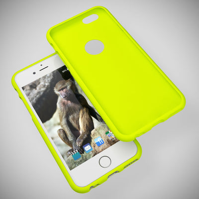 NALIA Neon Silikonhülle für iPhone 6 / 6s – Soft-Touch & Signal-Neon – NEONSHOCK (Matte Schutzhülle) – Marke aus Berlin Gelb NALIA Protective Hülle