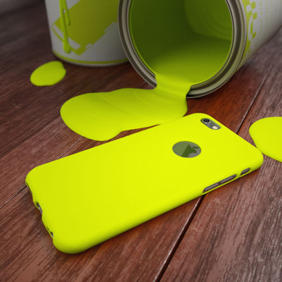 NALIA Neon Silikonhülle für iPhone 6 / 6s – Soft-Touch & Signal-Neon – NEONSHOCK (Matte Schutzhülle) – Marke aus Berlin Gelb NALIA Protective Hülle