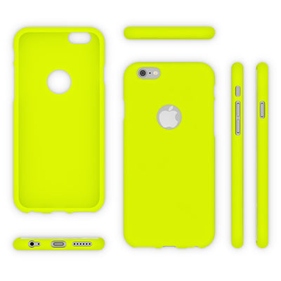 NALIA Neon Silikonhülle für iPhone 6 / 6s – Soft-Touch & Signal-Neon – NEONSHOCK (Matte Schutzhülle) – Marke aus Berlin Gelb NALIA Protective Hülle