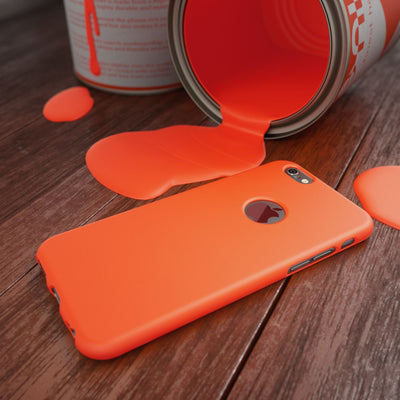 NALIA Neon Silikonhülle für iPhone 6 / 6s – Soft-Touch & Signal-Neon – NEONSHOCK (Matte Schutzhülle) – Marke aus Berlin Orange NALIA Protective Hülle