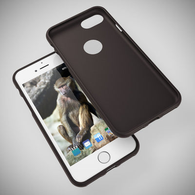 NALIA Neon Silikonhülle für iPhone 7 – Soft-Touch & Signal-Neon – NEONSHOCK (Matte Schutzhülle) – Marke aus Berlin Schwarz NALIA Protective Hülle