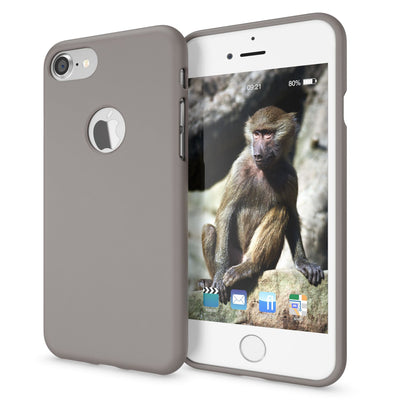 NALIA Neon Silikonhülle für iPhone 7 – Soft-Touch & Signal-Neon – NEONSHOCK (Matte Schutzhülle) – Marke aus Berlin Grau NALIA Protective Hülle
