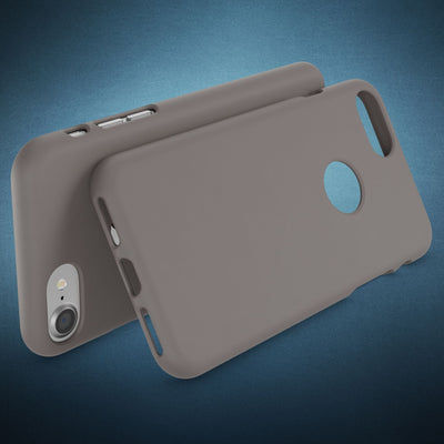 NALIA Neon Silikonhülle für iPhone 7 – Soft-Touch & Signal-Neon – NEONSHOCK (Matte Schutzhülle) – Marke aus Berlin Grau NALIA Protective Hülle