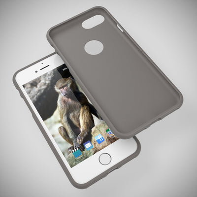 NALIA Neon Silikonhülle für iPhone 7 – Soft-Touch & Signal-Neon – NEONSHOCK (Matte Schutzhülle) – Marke aus Berlin Grau NALIA Protective Hülle
