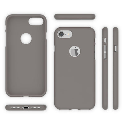 NALIA Neon Silikonhülle für iPhone 7 – Soft-Touch & Signal-Neon – NEONSHOCK (Matte Schutzhülle) – Marke aus Berlin Grau NALIA Protective Hülle