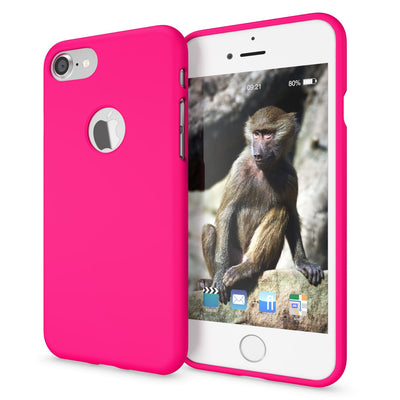 NALIA Neon Silikonhülle für iPhone 7 – Soft-Touch & Signal-Neon – NEONSHOCK (Matte Schutzhülle) – Marke aus Berlin Pink NALIA Protective Hülle