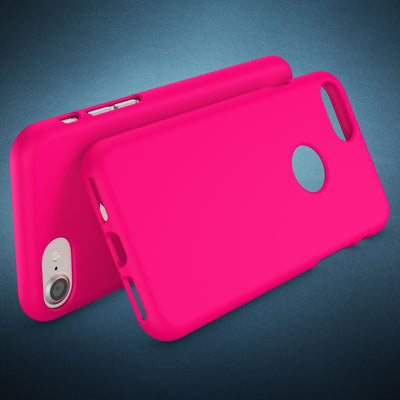NALIA Neon Silikonhülle für iPhone 7 – Soft-Touch & Signal-Neon – NEONSHOCK (Matte Schutzhülle) – Marke aus Berlin Pink NALIA Protective Hülle