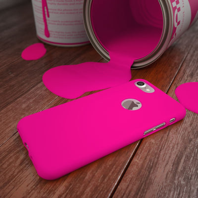 NALIA Neon Silikonhülle für iPhone 7 – Soft-Touch & Signal-Neon – NEONSHOCK (Matte Schutzhülle) – Marke aus Berlin Pink NALIA Protective Hülle