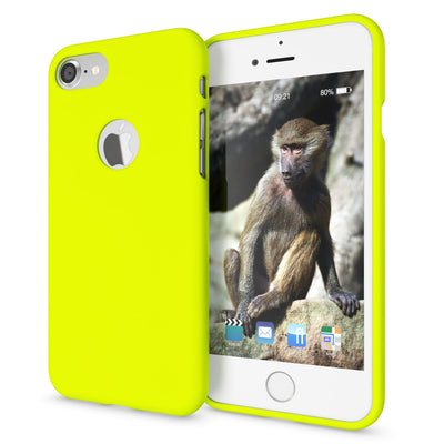 NALIA Neon Silikonhülle für iPhone 7 – Soft-Touch & Signal-Neon – NEONSHOCK (Matte Schutzhülle) – Marke aus Berlin Gelb NALIA Protective Hülle