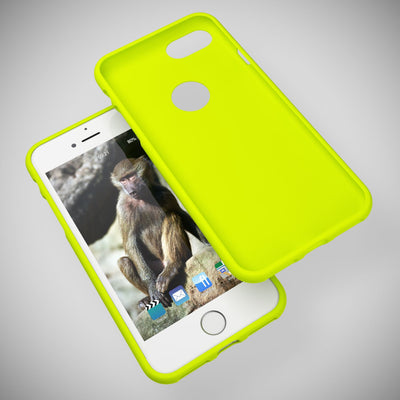 NALIA Neon Silikonhülle für iPhone 7 – Soft-Touch & Signal-Neon – NEONSHOCK (Matte Schutzhülle) – Marke aus Berlin Gelb NALIA Protective Hülle