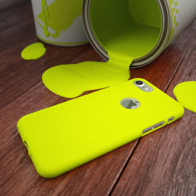 NALIA Neon Silikonhülle für iPhone 7 – Soft-Touch & Signal-Neon – NEONSHOCK (Matte Schutzhülle) – Marke aus Berlin Gelb NALIA Protective Hülle