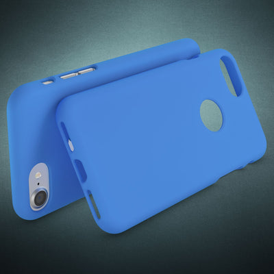 NALIA Neon Silikonhülle für iPhone 7 – Soft-Touch & Signal-Neon – NEONSHOCK (Matte Schutzhülle) – Marke aus Berlin Blau NALIA Protective Hülle