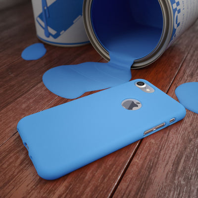 NALIA Neon Silikonhülle für iPhone 7 – Soft-Touch & Signal-Neon – NEONSHOCK (Matte Schutzhülle) – Marke aus Berlin Blau NALIA Protective Hülle