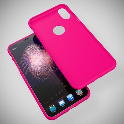 NALIA Handyhülle für Apple iPhone XS Max, Ultra-Slim TPU Hülle Silikon Neon Case Pink NALIA Protective Hülle