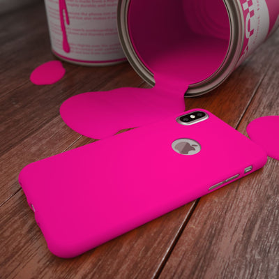 NALIA Neon Silikonhülle für iPhone XS Max – Soft-Touch & Signal-Neon – NEONSHOCK (Matte Schutzhülle) – Marke aus Berlin Pink NALIA Protective Hülle