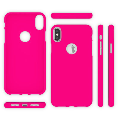NALIA Neon Silikonhülle für iPhone X / XS – Soft-Touch & Signal-Neon – NEONSHOCK (Matte Schutzhülle) – Marke aus Berlin NALIA Neon Hülle