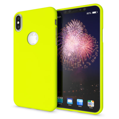 NALIA Neon Silikonhülle für iPhone XS Max – Soft-Touch & Signal-Neon – NEONSHOCK (Matte Schutzhülle) – Marke aus Berlin Orange NALIA Protective Hülle