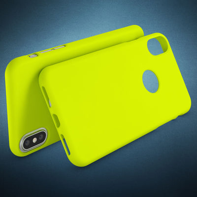 NALIA Neon Silikonhülle für iPhone X / XS – Soft-Touch & Signal-Neon – NEONSHOCK (Matte Schutzhülle) – Marke aus Berlin Gelb NALIA Neon Hülle