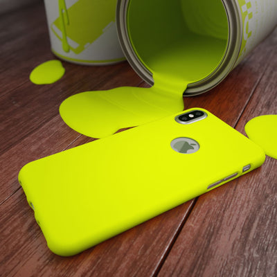 NALIA Neon Silikonhülle für iPhone X / XS – Soft-Touch & Signal-Neon – NEONSHOCK (Matte Schutzhülle) – Marke aus Berlin Gelb NALIA Neon Hülle